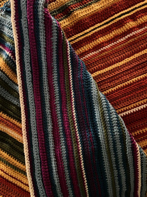 Temperature blanket detail.