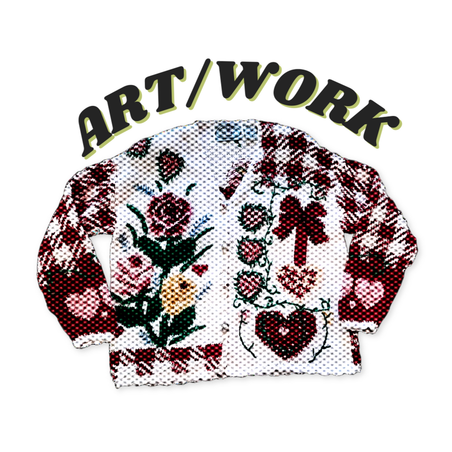 A pixellated sweater